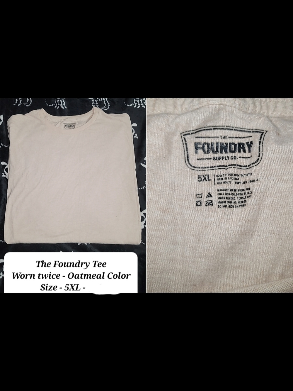 The Foundry Oatmeal Crew Neck Tee - Oatmeal